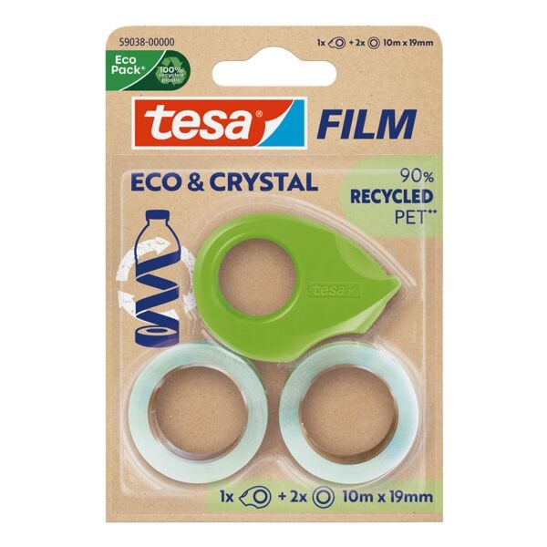 tesa Mini-Abroller + 2x »Eco&Crystal« 19mm/10m, 1.9 cm Image