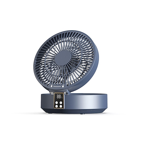 ventilatore da tavolo con telecomando, ventilatore portatile ricaricabile con luce a led, mini ventilatore USB da scrivania con 3 velocità, rotazione di 120 gradi, funzionamento silenzioso, ottimo per