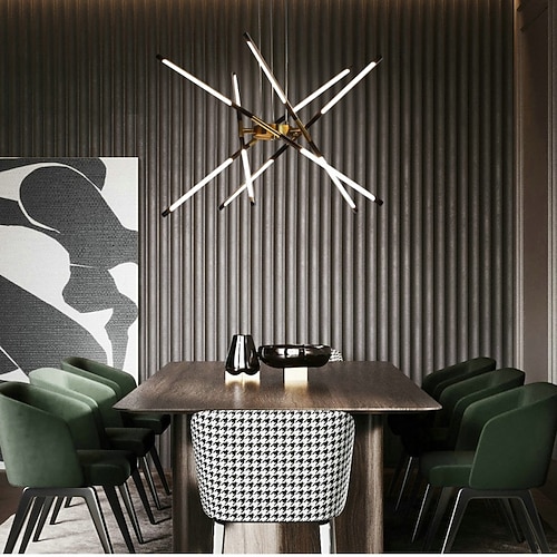 80 cm dimmbar sputnik design cluster design kronleuchter metall geschichtet sputnik geometrisch lackiert oberflächen insel nordic style 85-265v Image