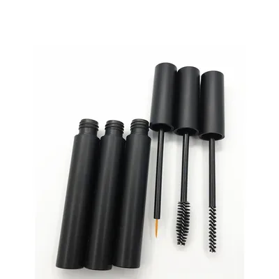 4ML Empty Black Mascara Tube DIY Eyelash Cream Vial Fashionable With Silver Black Lid Refillable