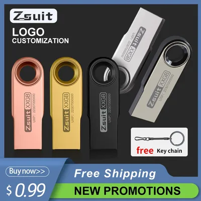 USB Flash Drive 1/10pcs Free Logo Hight Speed Pen Drive 64g Memory Stick USB 3.0/2.0 Metal Pendrive