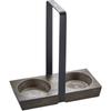 Menage GEFU "X-PLOSION", braun, B:8,1cm H:18,7cm, Menage-Sets, aus hochwertigem Akazienholz, mit Edelstahl Tragegriff, ohne Deko