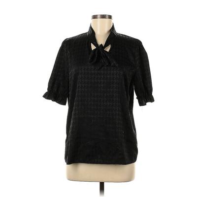 3/4 Sleeve Blouse: Black Tops - Women's Size Medium