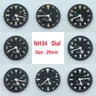 NH34 quadrante GMT quadrante Vintage quadrante quattro mani 29mm quadrante luminoso verde per