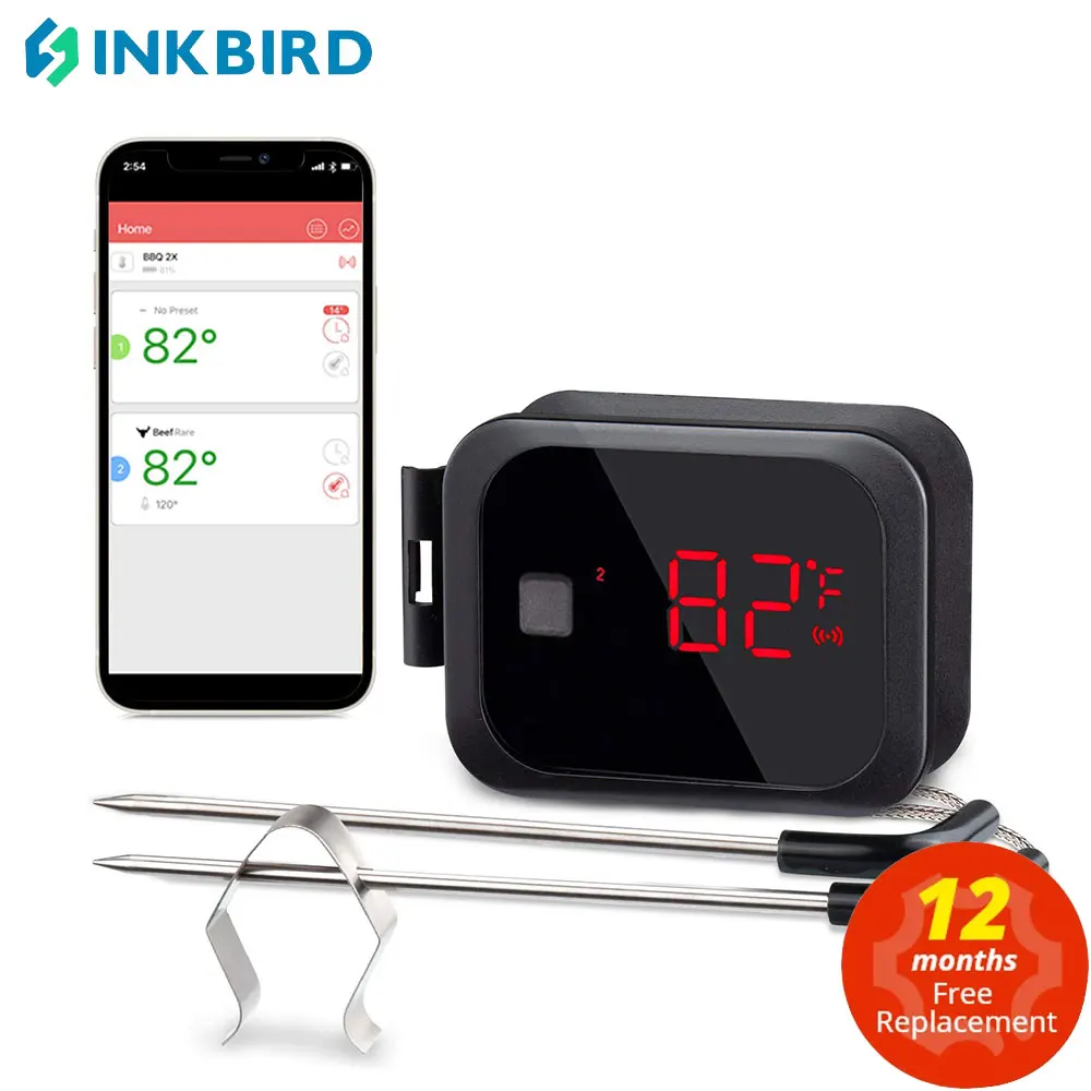 Inkbird IBT-2X im freien bbq thermometer bluetooth fleisch digital thermometer mit zwei sonden bbq zubehör für ofen grill Image