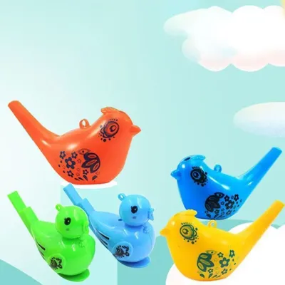 Sifflet d'oiseau d'eau coloré jouets de fabricant de bruit dessin jouet musical drôle sifflets