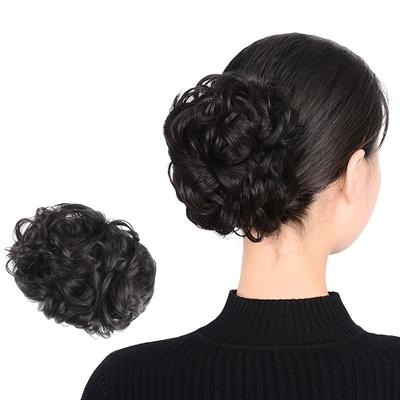 Clip-on Bun Extension Wig Natural Decorative Hair ...