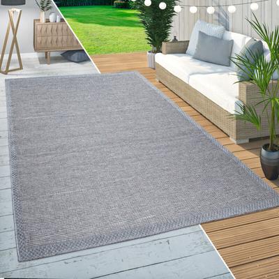 Paco Home - In-& Outdoor Teppich Balkon Küchenteppich Modernes Bordüren Design Beige Grau 200x280 cm Image