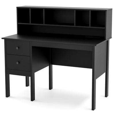 Costway 48 Inch Computer Desk with Drawers Power O...