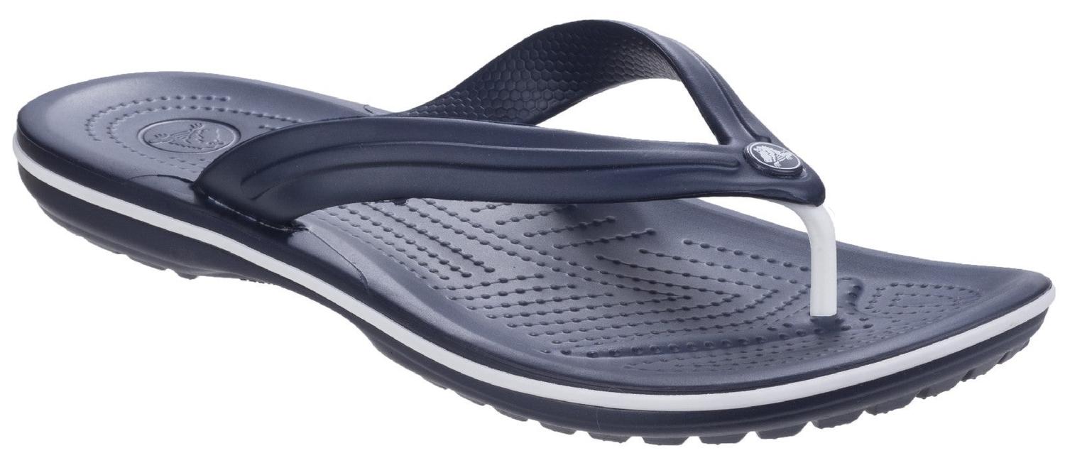 Crocs Mens Unisex Crocband Flip Flops - Navy - Size UK 6 | Crocs Sale | Discount Designer Brands