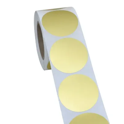 Blank round Golden craft Stickers seal labels 50 Labels per wad theacher DIY stickers for Package