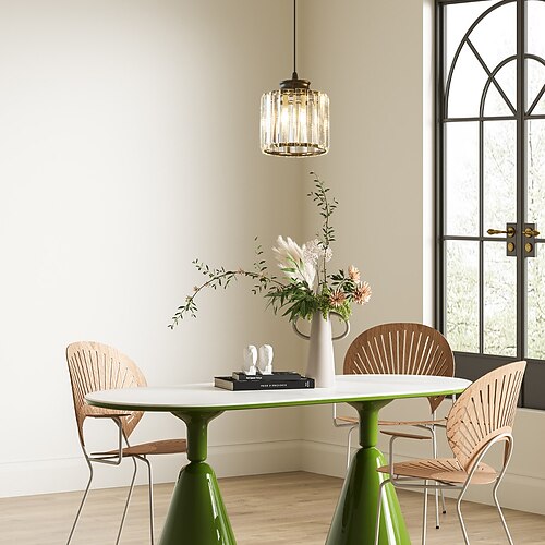 LED-Pendelleuchten, Kücheninsel, Kristall-Kronleuchter, 1/3-Kopf, modernes Bauernhaus, Foyer, Eingangsbereich, Deckenleuchte, hängender Globus über Tisch, warmweiß, schwarz/gold Image