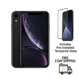 Restored Apple iPhone XR A1984 (US Cellular Only) 128GB Black w/ Pre-Installed Tempered Glass (Refurbished)