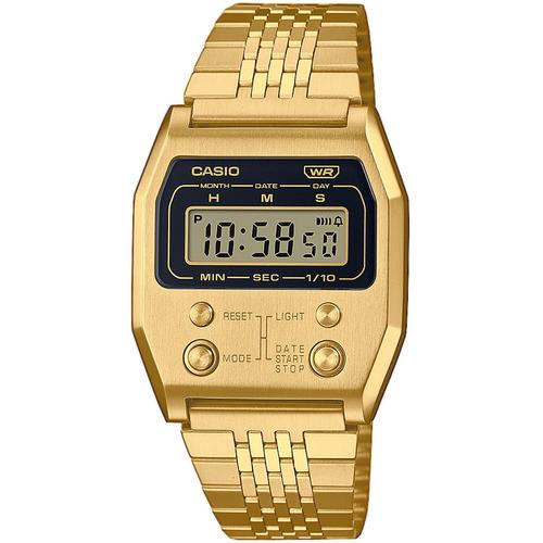 Chronograph CASIO VINTAGE Armbanduhren goldfarben Damen Quarzuhr, Armbanduhr, Damen, Herren, digital, retro, Stoppfunktion