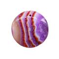 DSXJEZNJ natural stone pendant Natural Pendant Natural Two-Tone Agates Pendants Charms Round Pendants DIY for Necklace or Jewelry Making (Size : Yellow Purple)