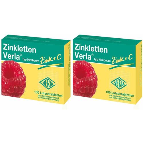 Zinkletten Verla® Himbeere 2x100 St Lutschtabletten