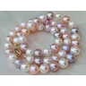 Enorme collana di perle rotonde bianche genuine di alta qualità AAA 9-11mm del mare del sud 18