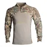 Camicia da lavoro da uomo 1/4 camicie da caccia con Zip camicie da combattimento militari camicie da