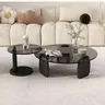 Tavolino da caffè in vetro Set luce di lusso moderno minimalista minimalista divano creativo
