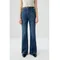 ZIQIAO Petite Elastic Retro Micro Flared Floor Mopping Jeans per le donne 2024 New Spring Outfit