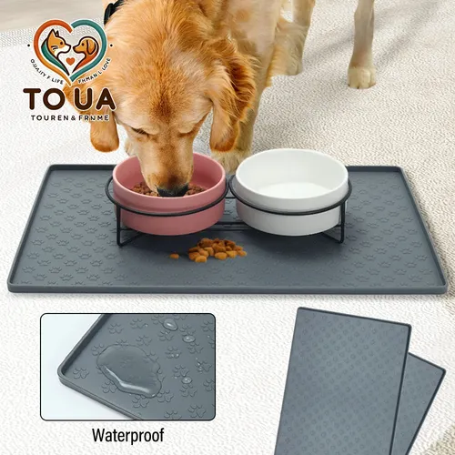 Toua Choice Haustier Tischset Hundefutter Schüssel Matte Katzenfutter Matte Trinker und Feeder für
