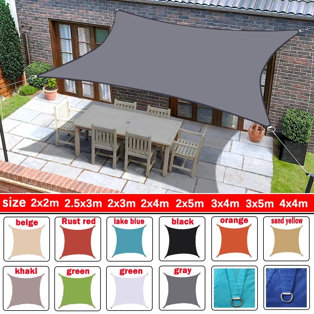 Outdoor-Markisen wasserdicht Sonnenschutz Segel Garten Canopi für Terrasse Auto Leinwand Markise Rechteck Pool Sonnenschutz Sonnenschutz Segel Image