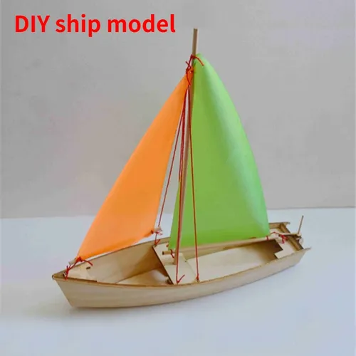 Simulation Segelboot Holzboot Modell DIY Dongting Segelboot Modell montiert Spielzeug Kinderspiel