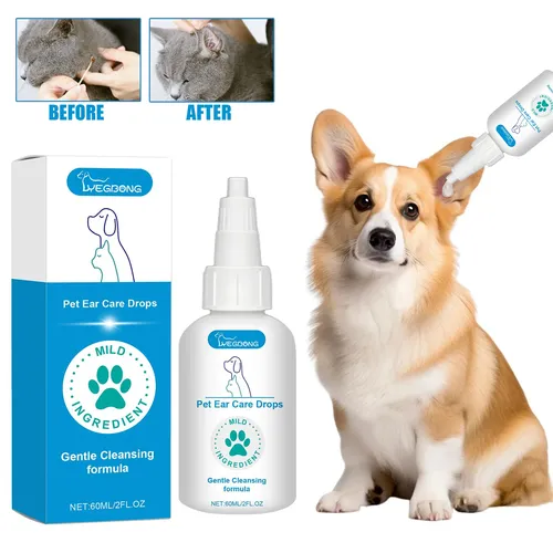 Hund Ohren tropfen Infektion Milben kontrolle Ohrenschmalz Kanal reinigung Geruch Juckreiz