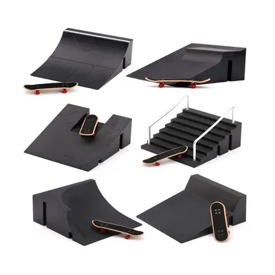 Mini Finger Rampe Skateboard ing Metall brücke Finger Skateboard Skate park Finger Teck Spielzeug Image