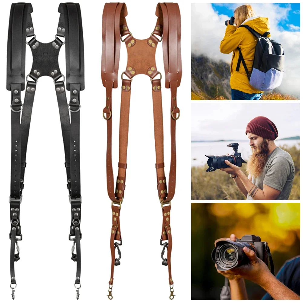 Kamera Schulter gurt verstellbar Zwei-Kameras Schulter gurt tragbare Outdoor-Fotografie-Ausrüstung