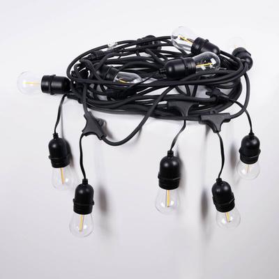 Lichterkette Outdoor 11,5 Meter + 10 x 1W led Filament Lampen Image