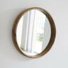 Runder Spiegel aus Mindy-Holz 50