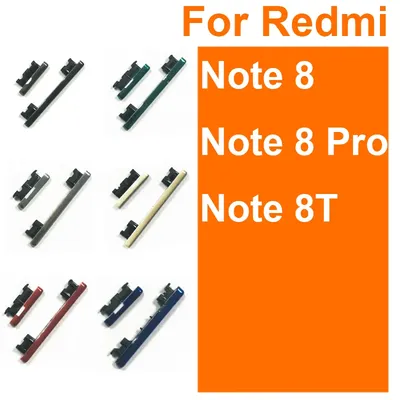1 Set Power On Off Button + Volume Side Button Key For Xiaomi Redmi Note 8 Note 8T Note 8 Pro Power