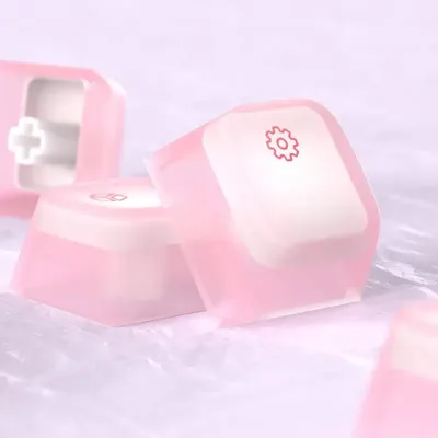 Nogi Cherry Profile ABS Silicone Keycap White Black Sakura Pep Very Peri for Keyboard Gh60 Poker 87