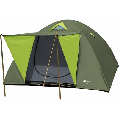 Kuppelzelt EXPLORER "Iglu Zelt 3-4 Personen Campingzelt wasserdicht winddicht Ventilation", grün, Zelte, B/H/L: 240cm x 130cm x 210cm, B:240cm H:130cm L:210cm Image