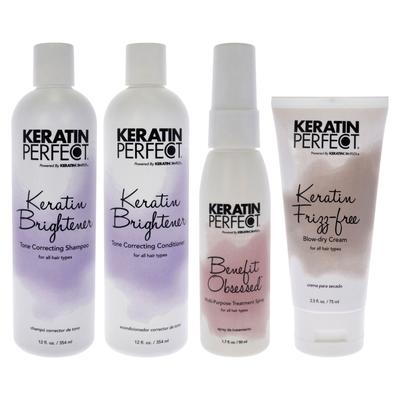 Keratin Brightener Kit by Keratin Perfect for Unisex - 4 Pc Kit