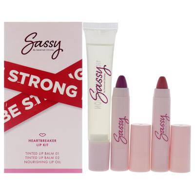 Breakup Collection Lip Kit - Heartbreaker by Sassy by Savannah Chrisley for Women - 3 Pc Nourishing