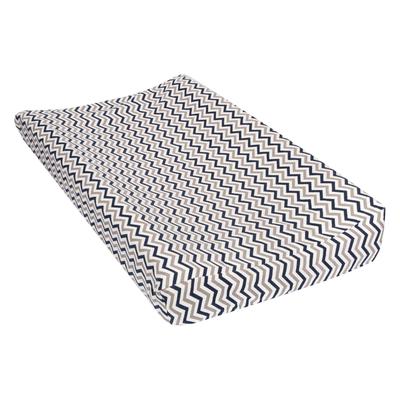 Trend Lab Navy and Grey Chevron Deluxe Flannel Cha...