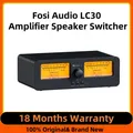 Fosi Audio LC30 amplificatore altoparlante Switcher 2-in-2 Out Dual Analog VU Meter Audio Switcher Box con Display a pannello DB con telecomando