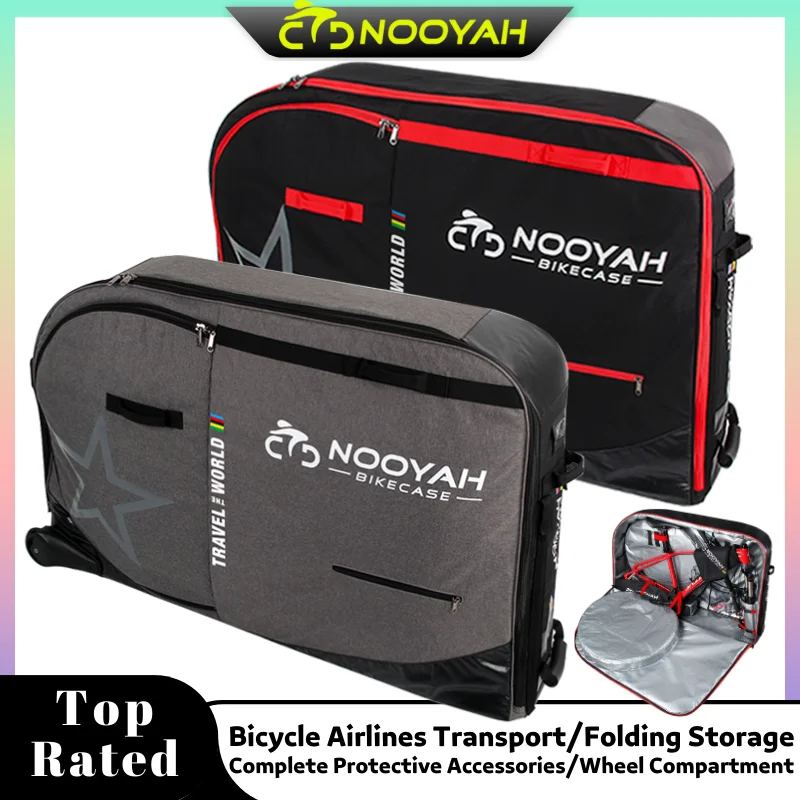 NOOYAH Fahrradtasche, Fahrrad-Reisetasche, MTB, Rennrad, Transportkoffer, Fahrradzubehör, Tragetasche, Fahrrad-Laufradtaschen, Kurbelgarnitur-Schutz Image