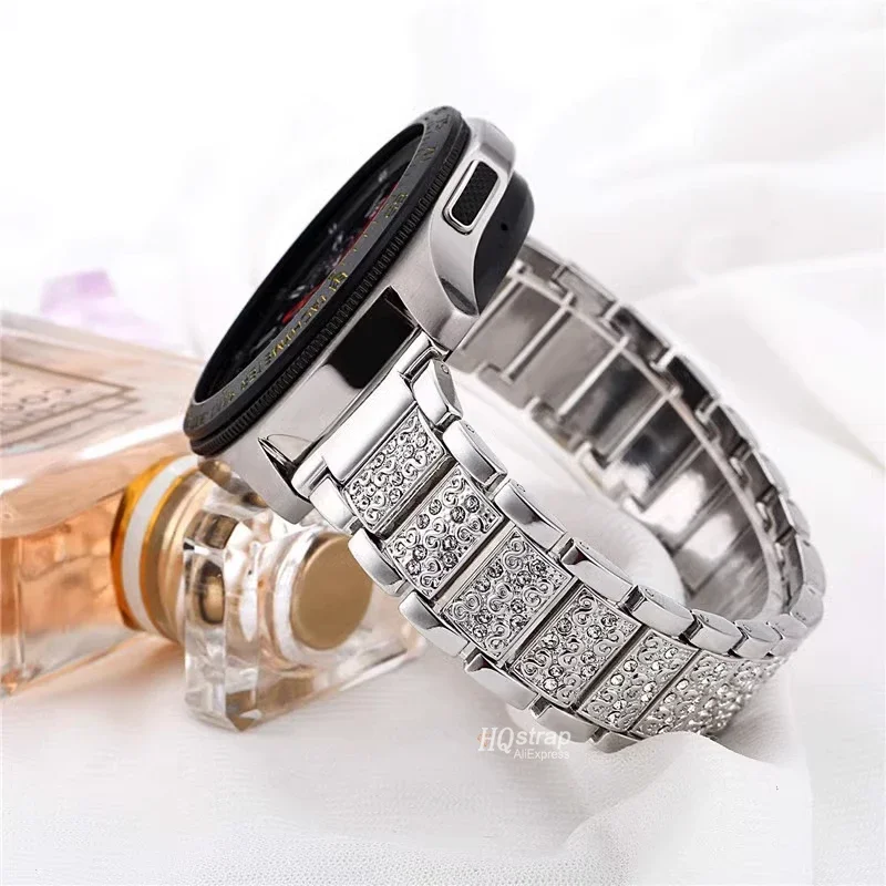 20 mm 22 mm Diamant-Metallarmband für Samsung Watch 3 41 mm 45 mm S3 Frontier für Huawei Uhrenarmband GT4 Armband Universal-Armband Image