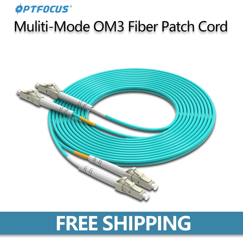 OPTFOCUS OM3 Fiber Optic Patchkabel LC UPC APC Multi Mode Jump Kabel Dual 1M 3M 5M 10M 30M Dual Solo Fibra Kabel Image