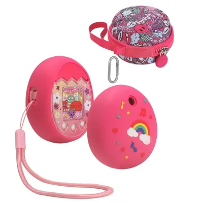 Silikon Abdeckung Fall für Tamagotchi Pix Nette Cartoon Schutzhülle Mit Lagerung Tasche Box Für Image