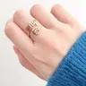Anello personalizzato con nome della zampa di cane anello con nome con stampa della zampa anello