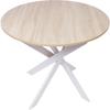 Runder fester Esstisch, Modell zen, Wohnzimmer, 90 x 90 x 77 cm, Kapazität für 4 Personen,
