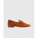 Italian Suede Penny Loafer, Suede Leather