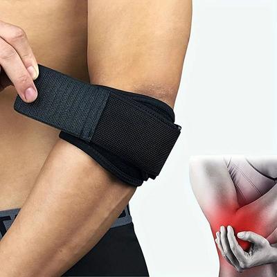 Sports Compression Elbow Brace (Fit Up To 154.32LB) Support Straps With GEL Pad Adjustable Band