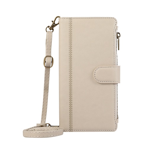 Handy Hülle Handyhüllen Für Samsung Galaxy S26 Ultra Plus S25 S24 S23 S22 S23 FE S21 Ultra Plus S20 A55 5G A35 5G Brieftaschenhülle Mit Ständer Magnetisch Reisverschluss Retro TPU PU-Leder Image
