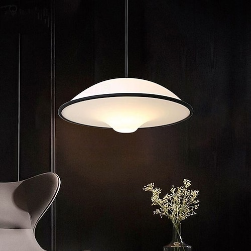 LED-Pendelleuchte, 45 cm, 1-flammig, Ring-/Kreis-Design, warmweiß, Acryllackierung, luxuriöse Pendelleuchten im modernen Stil für Esszimmer und Schlafzimmer, 110–240V Image
