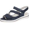 Keilsandalette WALDLÄUFER "Hakura", Damen, Gr. 8 (42), blau (dunkelblau), Nubukleder, klassisch, Schuhe, Sommerschuh, Sandale, Keilabsatz, in bequemer Schuhweite H